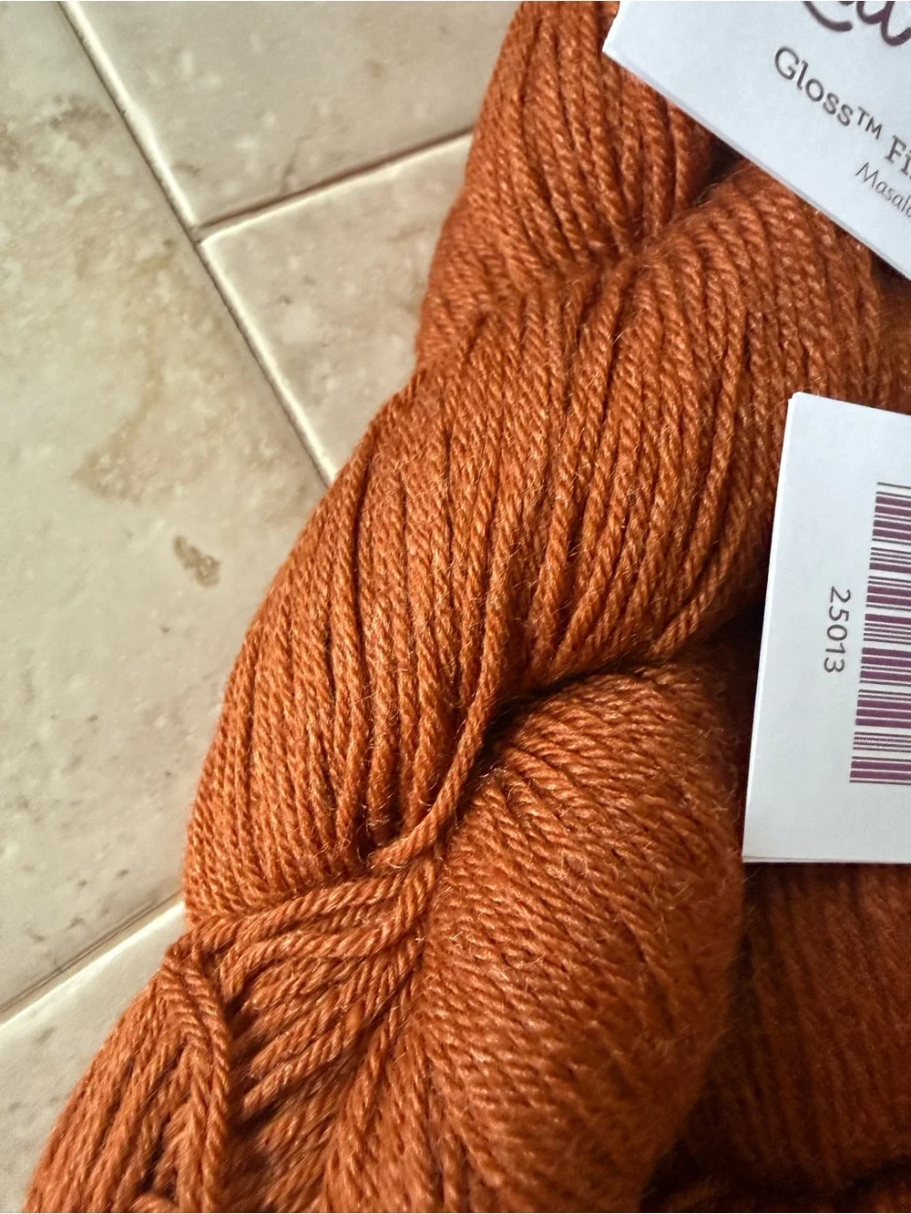 Knit Picks Gloss Fingering Masala Orange Merino/Silk Blend Yarn 2 Hanks